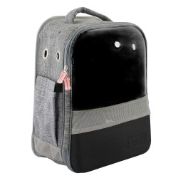 GRAY BACKPACK WITH WINDOW 30 x 23 x 43cm
