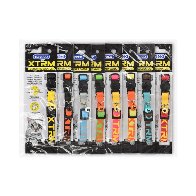PACK DE COLEIRA PARA GATO X-TRM NEON FLASH 10mm x 22-33 cm