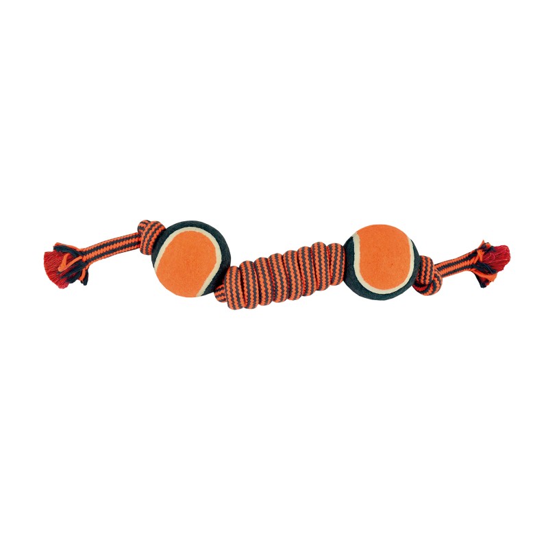 NUDO CON 2 PELOTAS DE TENIS BICOLOR
