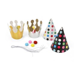 PARTY SET GORROS 6pcs. (UMV 3uds.)
