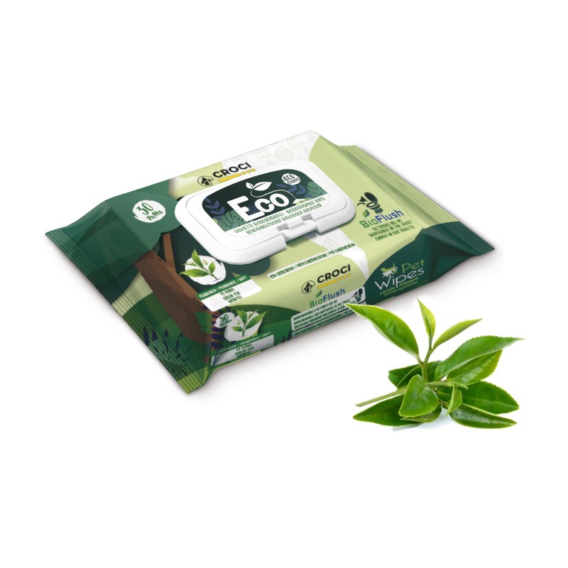 LINGETTES ECO THÉ VERT ET CHLORHEXIDINE