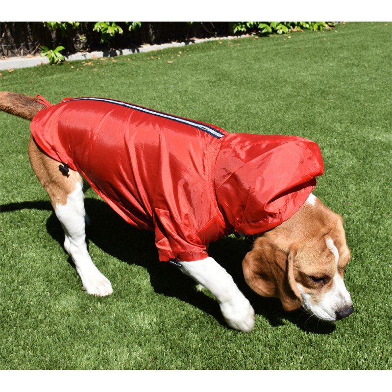 RED REFLECTIVE RAINCOAT
