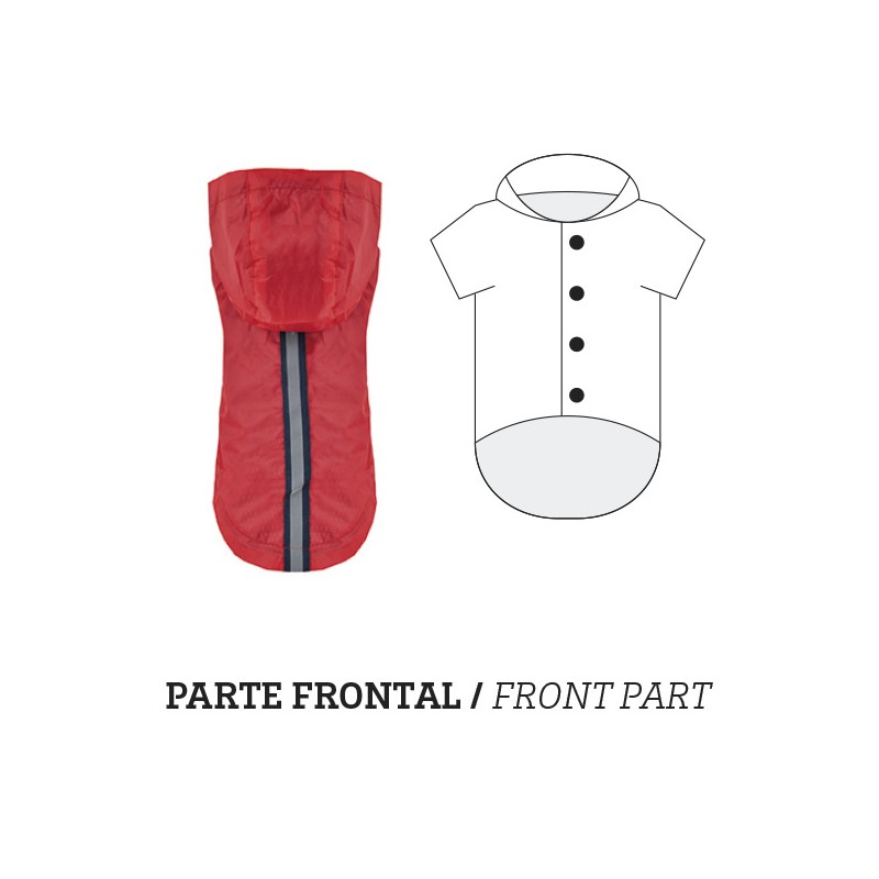 CAPA PARA A CHUVA REFLETORA VERMELHO