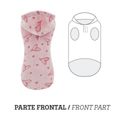SUDADERA CON CAPUCHA AMOUR ROSA 2