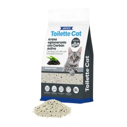 TOILETTE CAT LITIÈRE AGGLOMÉRANTE À BASE DE BENTONITE AVEC CHARBON
