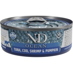 N&D CAT OCEAN TUNA, COD, SHRIMP & PUMPKIN