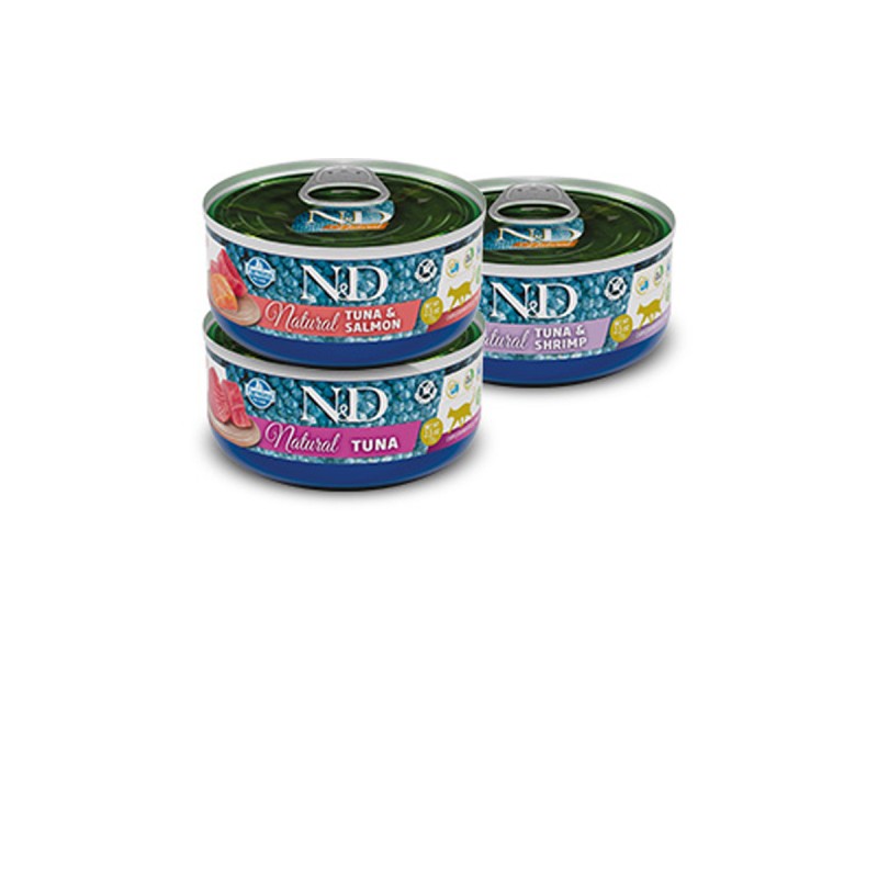N&D CAT NATURAL PESCADO TRIO MENU 6pcs.