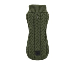 GREEN BRAID KNITTED SWEATER