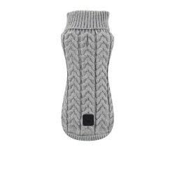 STRICKPULLOVER GEFLOCHTEN GRIS