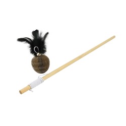 VARA CON PELOTA DE CARTÓN Y PLUMA (UMV 3uds.)