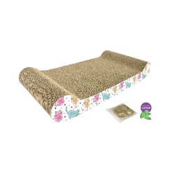 JOYFUL CAT KARTON-KRATZBLOCK MIT KATZENMINZE