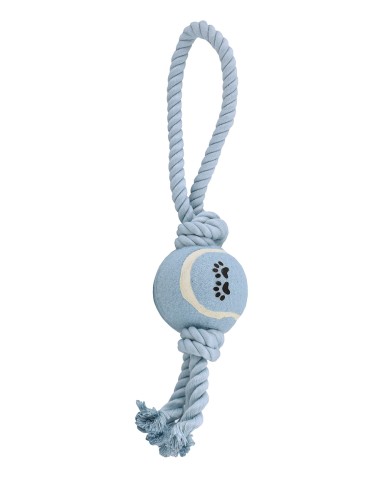 COTTON DENTAL ROPE WITH BALL AND HANDLE - 33cm