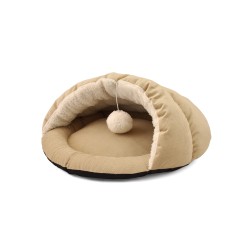 LIT GROTTE BEIGE AVEC BOULE