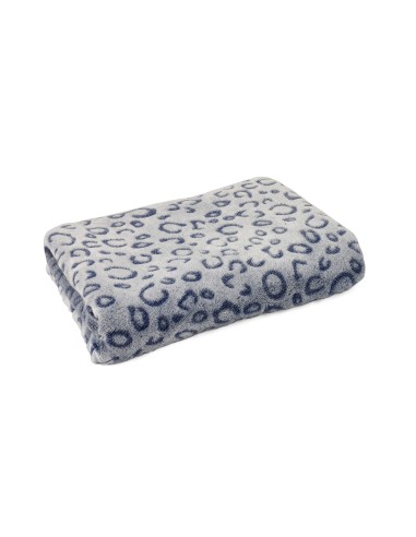 COBERTOR AZUL COM ESTAMPA DE ANIMAIS