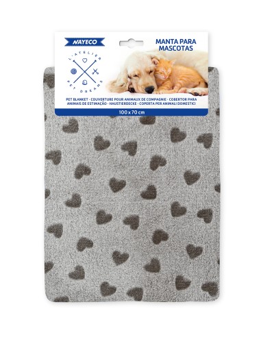 COPERTA CUORI MARRONI