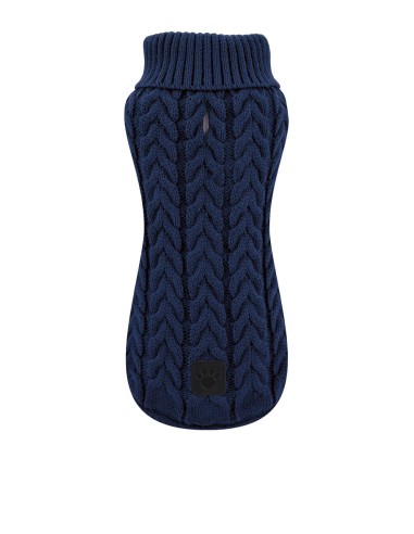 MARINEBLAUER ZOPFSTRICKPULLOVER
