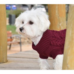 JERSEY PUNTO TRENZA BURDEOS 2