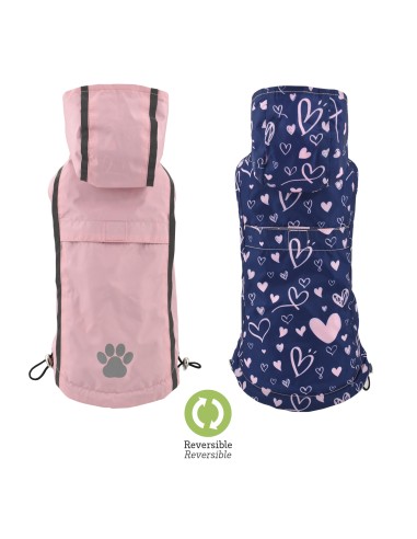 IMPERMEABLE REVERSIBLE ROSA LOVE