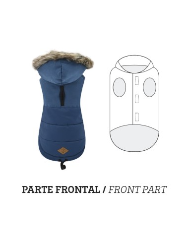 GIACCA CON CAPPUCCIO CANADA BLU NAVY