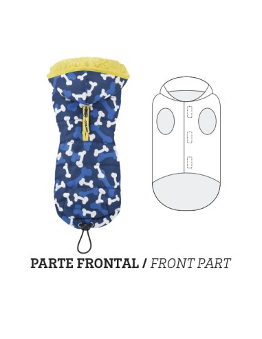 JAQUETA COM CAPUZ CAMUFLAGEM AZUL